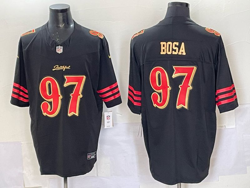 Men Nike San Francisco 49ers #97 Bosa black 5th generation Limited NFL 2025 Jersey 0061